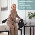 thumbnail image 3 of Twin XL Adjustable Bed Frame with Side Rails for Elderly Adults - Adjustable Bed with Mattress - 6" Convoluted Mattress, Wireless Remote, UnderBed Light, Brake Wheel Legs Zero Gravity Bed, 3 of 8
