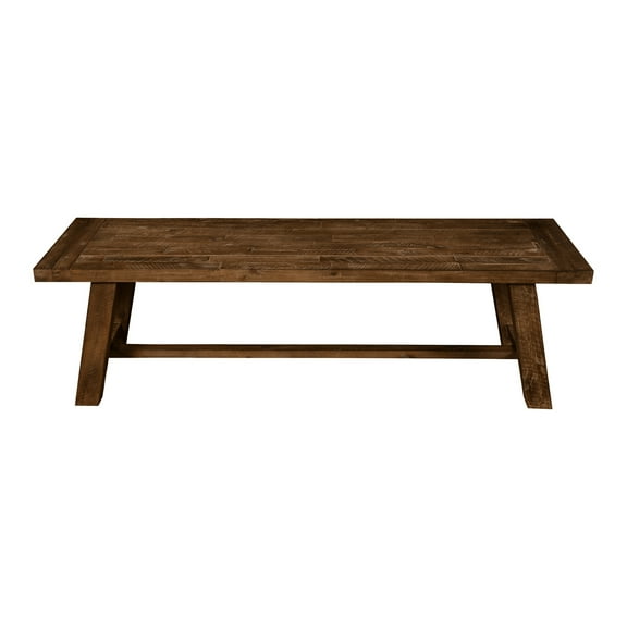 Alpine Furniture Newberry Wood Dining Bench in Medium Brown