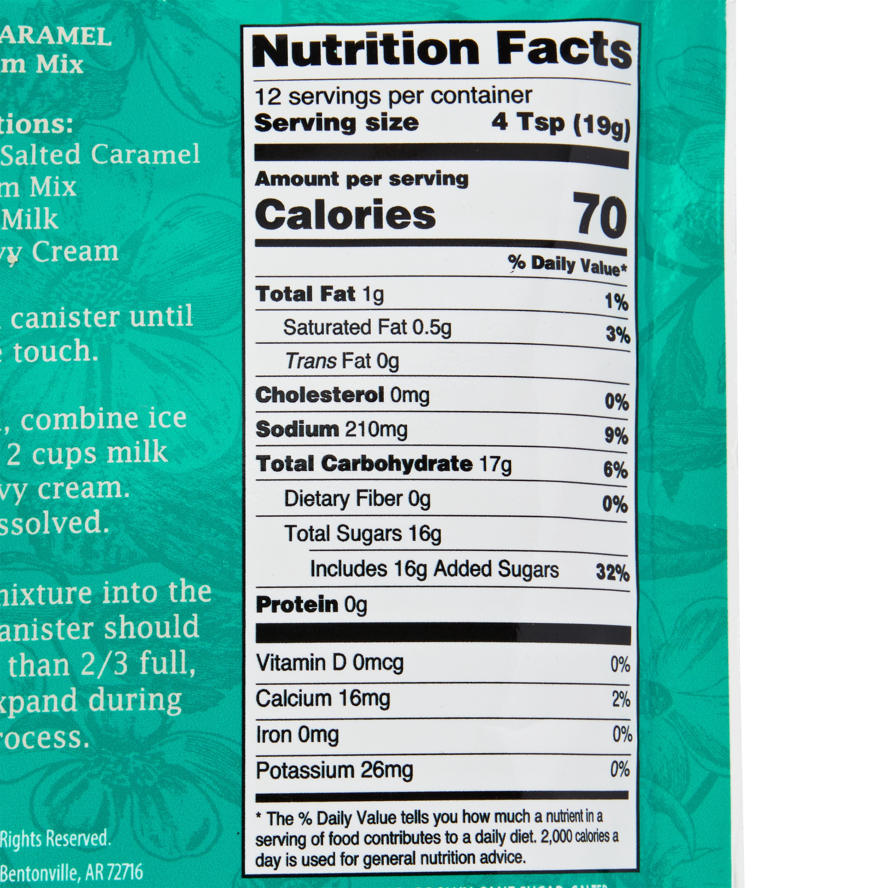 Pioneer Woman PWICMX8SLTCRM Individual 8 oz. Salted Caramel Ice Cream Mix Packet