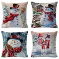 thumbnail image 1 of JM Funda de almohada de lino de alce navideño (BZ008-1+2+3+4) 4 piezas en total JM RV021031-01571SDJ, 1 of 5