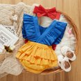 thumbnail image 2 of PatPat Baby Girl Princess Romper Set Sleeveless Layered Ruffle One-piece Jumpsuit Outfits Clothes Onesise,0-18month, 2 of 6