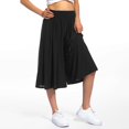 thumbnail image 2 of MNCEKFOD Women's Plus Casual Pnats Trendy Printed Elastic Waist Thin Culottes Wide Leg High Waisted Loose Fit Relaxed Fit Comfortable Trousers Black XXXXL, 2 of 5