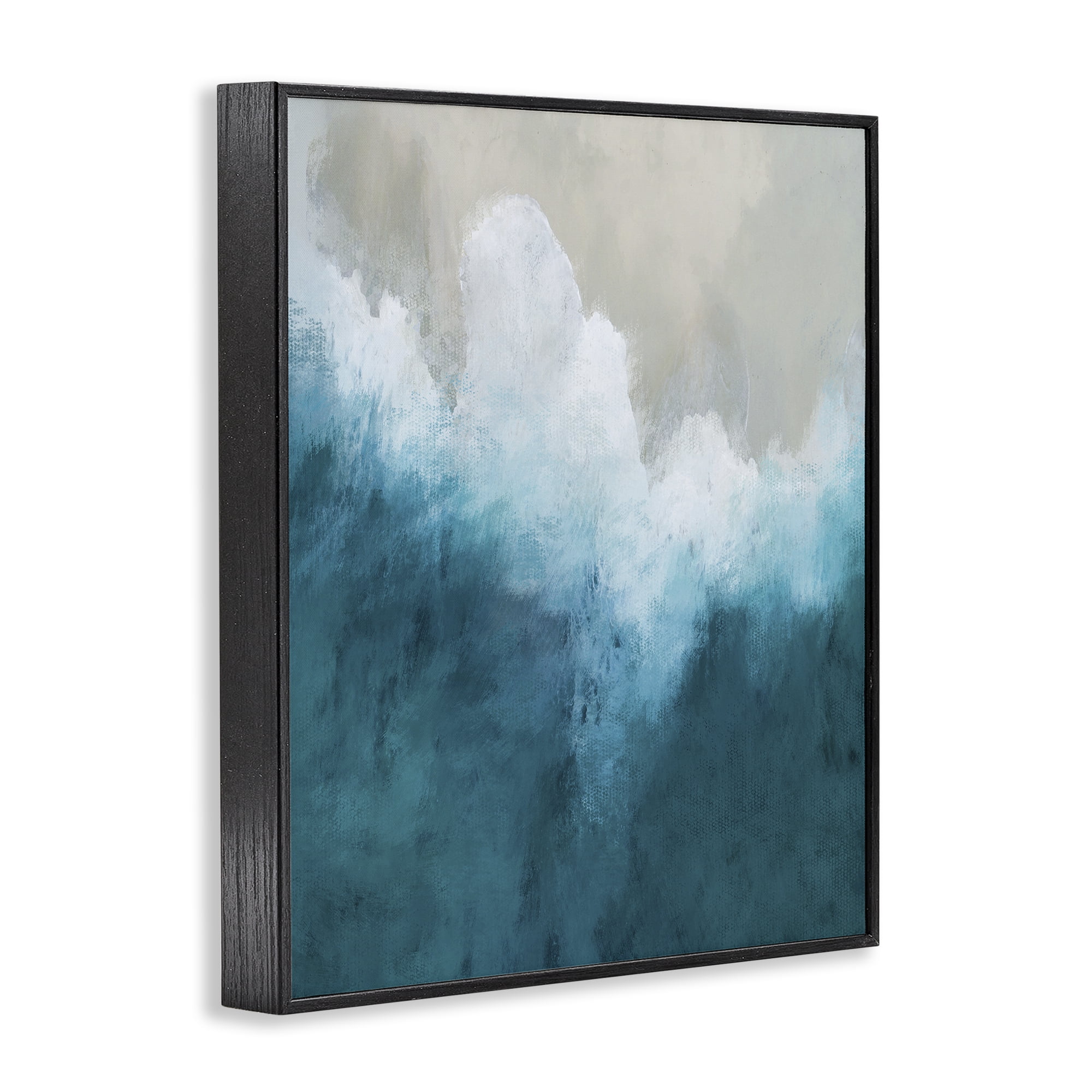 Stupell Industries Aerial Tide Abstraction Black Framed Giclee Art, design by Denise Brown