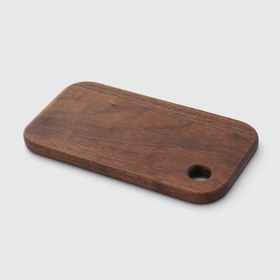 Natural Walnut Wood Cutting Board for Camping, Picnic, BBQ - Portable Lightweight Kitchen Chopping Board with Hanging Hole S (15.5*8.5*1)