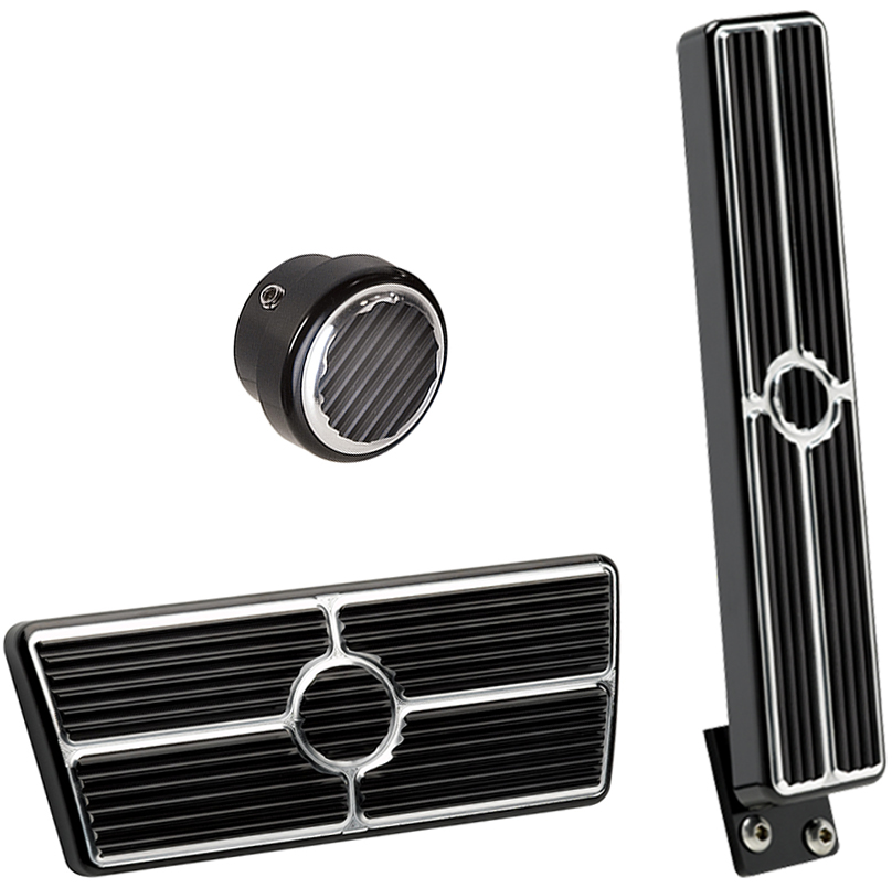 BILLET SPECIALTIES BLACK PEDAL KIT,AUTO,NONPOWER BRAKES,OEMSTYLE