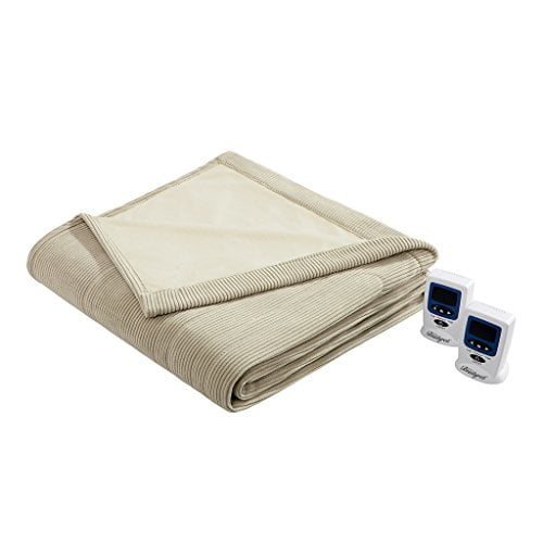 Beautyrest Electric Micro Fleece Heated Blanket, King, Natural