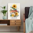 thumbnail image 5 of Qisvanset Cute Frog Mushroom Sunflower Canvas Wall Art 15.75x11.81 Inches, 5 of 8