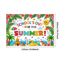 thumbnail image 3 of Cartoon Summer Holiday Banner Tropical Vacation School's Out for Kids Beach Party, 3 of 6