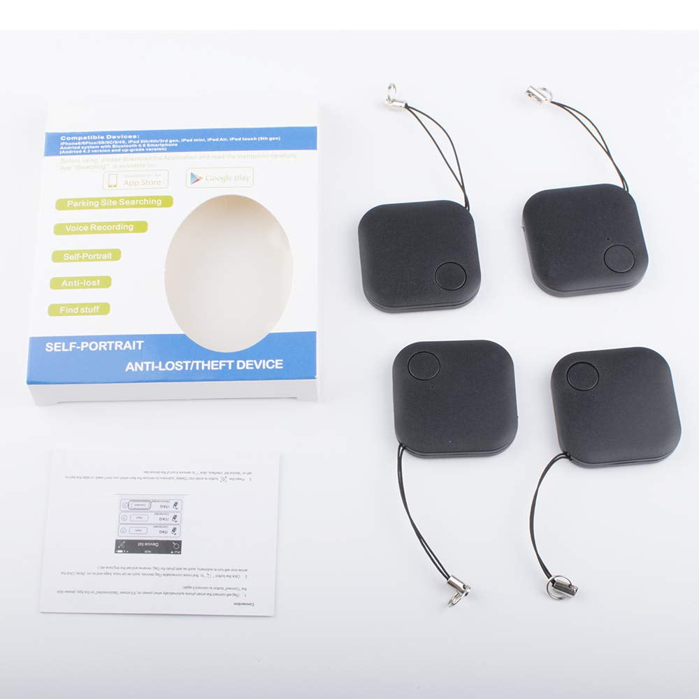 4Pcs Key Finder with Sling Rope, AntiLost Theft Device by Phone Finder