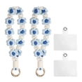 thumbnail image 1 of Uxcell 2 Pcs Correa para Teléfono con Pestañas de Sujeción, Pulsera Lanyard para Teléfono Celular Hecha a Mano para Mujeres y Niñas, Azul Claro, 1 of 7