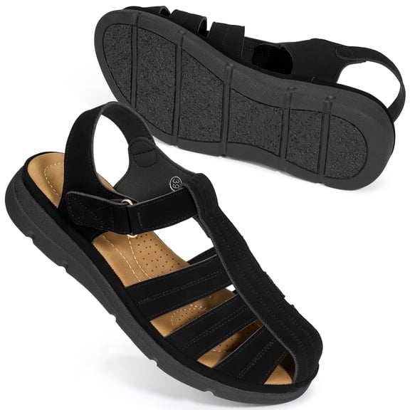 Ablanczoom Flats Sandals for Women: Comfortable Dressy Womens Sandals Arch Support Wedge Summer Shoes