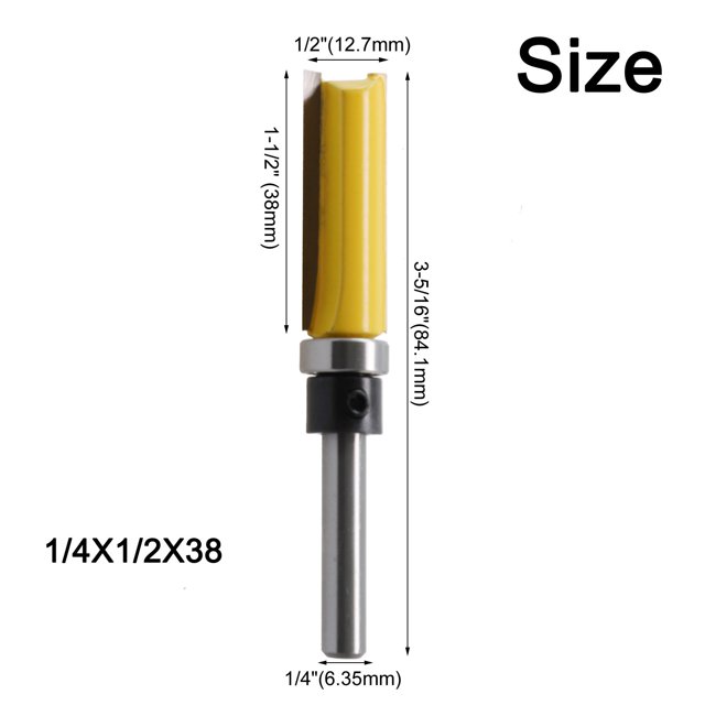 1/4inch Shank Flush Trim Template Router Bit Pattern Woodworking Milling Cutter