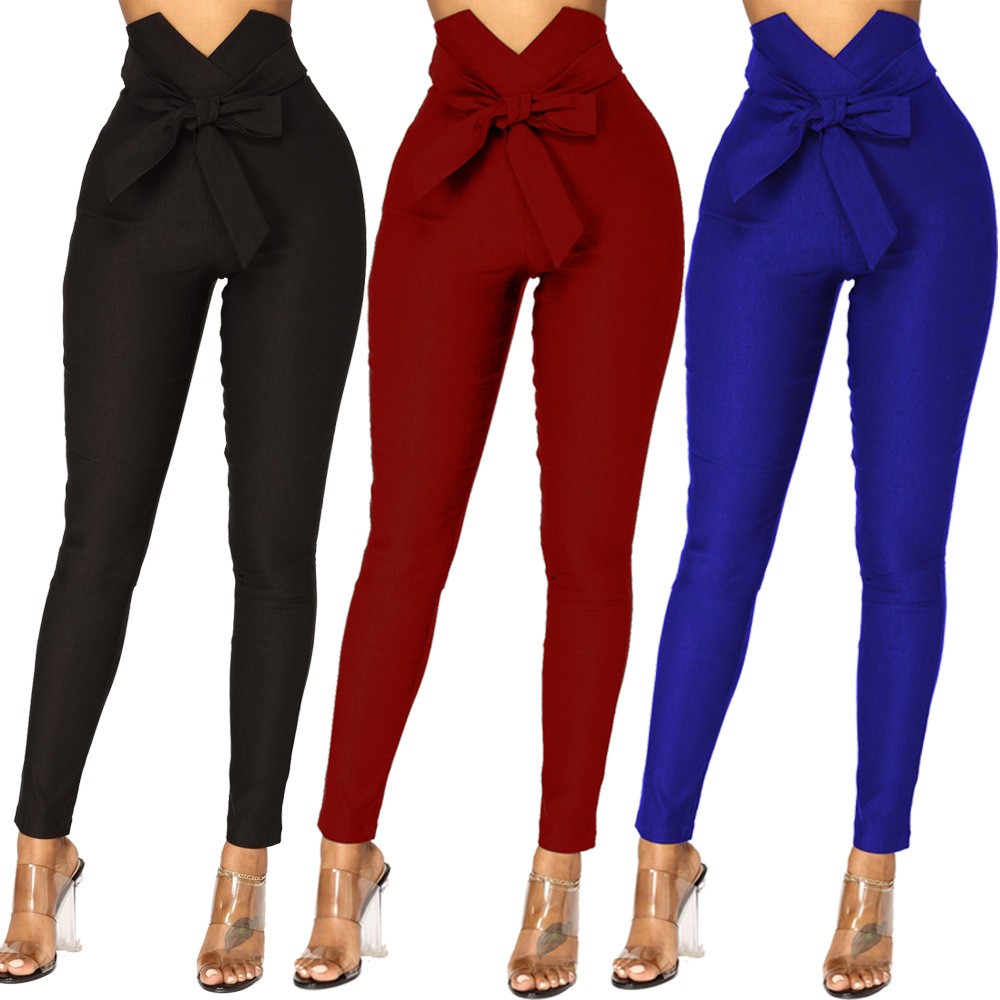 Women's Sexy Bow Slim Elastic Casual Pants Walmart Canada