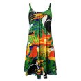 thumbnail image 5 of SMihono Robe Maxi Bohème d'Été pour Femmes Grande Taille Robe Imprimée Florale Bohème d'Été Sans Manches T-Shirt Robe de Plage Mini Robe de Plage, 5 of 5