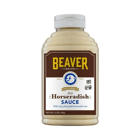 Pack of 6, Beaver Brand Deli Horseradish Sauce, 12 oz