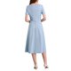 thumbnail image 3 of INSPIRE CHIC Vestidos de Cuello Barco para Mujeres 2025 Midi Swing Vestido A-Line para Ocasiones Elegantes y Casuales S Azul Claro, 3 of 5