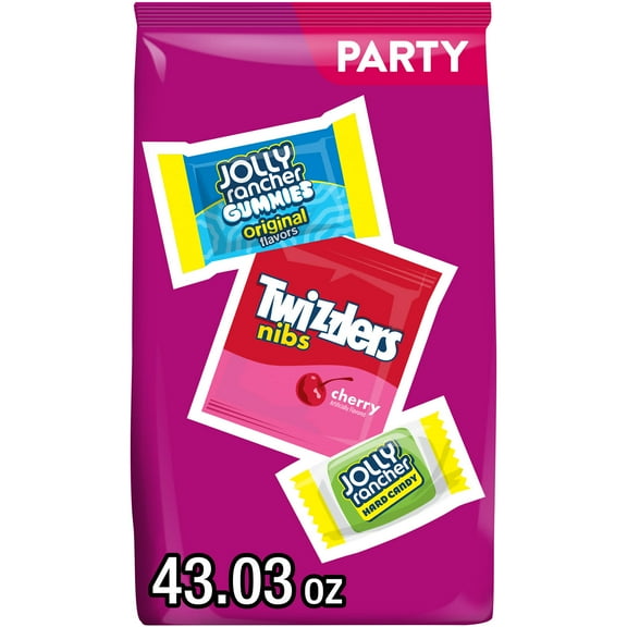 Jolly Rancher And Twizzlers Assorted Fruit Flavored Valentines Day Candy, Party Pack 43.03 oz