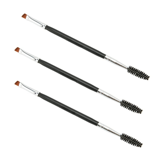 Cepillo de tornillo para cejas, 3 piezas, cepillo doble para cejas, cepillo profesional para cejas en ángulo, cepillo doble para cejas, máxima comodidad