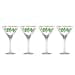 thumbnail image 2 of Lenox Vacances Décalque 4 Pièces Verre à Martini, 4 Comte (Pack de 1), Rouge & Vert, 2 of 9