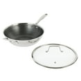 thumbnail image 2 of Kenmore Elite Luke 12 Inch Non-Stick Tri-Ply Stainless Steel Wok with Glass Lid, 2 of 2