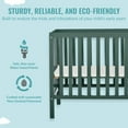 Dream On Me, Edgewood 4in1 Convertible Mini Crib, Olive