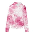 thumbnail image 5 of Bovemsi Sweatshirt for Women Long Sleeved Tie Dye Printed Casual Sportswear Hooded With Pockets Comfort Hoodie, 5 of 7