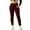 Wine, variant on SMihono Womens Plus Size Pants Skinny Stretchy High Waisted Casual Ease into Comfort Dress Pants Fleece Fitness Pants Brown M