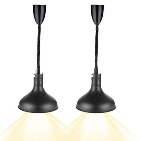 

Goxfaca Heating Lamp for Food 200W Bulbs Adjustable Professional 2PCS Food Heater Round Lampshade Electric Catering Heat Lamp for Restaurant Buffet Home Kitchen everyday