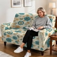 thumbnail image 4 of SCRAWLGOD Boho Flower Butterfly Print Recliner Cover with Pocket Stretch 2 Seater Reclining Slipcover Washable Non Slip Recliner Cover for Living Room, 4 of 8