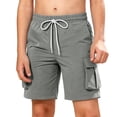 thumbnail image 5 of Jinhomg Boys' Quick Dry Cargo Shorts Kids Elastic Waist Athletic Shorts with Multi-Pockets Lightweight Hiking Summer Beach Shorts 5-13Y, 5 of 7