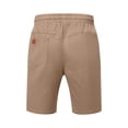 thumbnail image 6 of Yievot Cotton Linen Shorts for Men Casual Drawstring Elastic Waist Lightweight Summer Beach Shorts with Pockets, 6 of 8