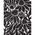 thumbnail image 3 of Medley, Elizabeth 12x14 Black Modern Framed Museum Art Print Titled - BW Floral Linocut, 3 of 5