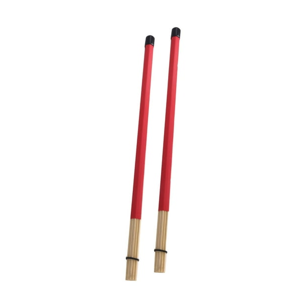 2x Baquetas Instrumento de Percusión Baquetas Piezas de Batería para Amantes de la Batería Rojo