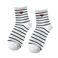 thumbnail image 2 of Multicolor Socks Womens To Keep Warm Sock Stripe Lightweight Cotton Athletic Socks, 2 of 6