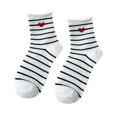 

Women Warm Sock Striped Lightweight Cotton Athletic Socks Calcetines Meias