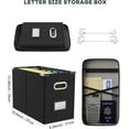 thumbnail image 2 of File Organizer Box File Box for Letter Size Files Storage Hanging File Folder Organizer with Mesh Pocket on Lid Portable Filing Box with Handle for Office/Home/School( ), 2 of 7
