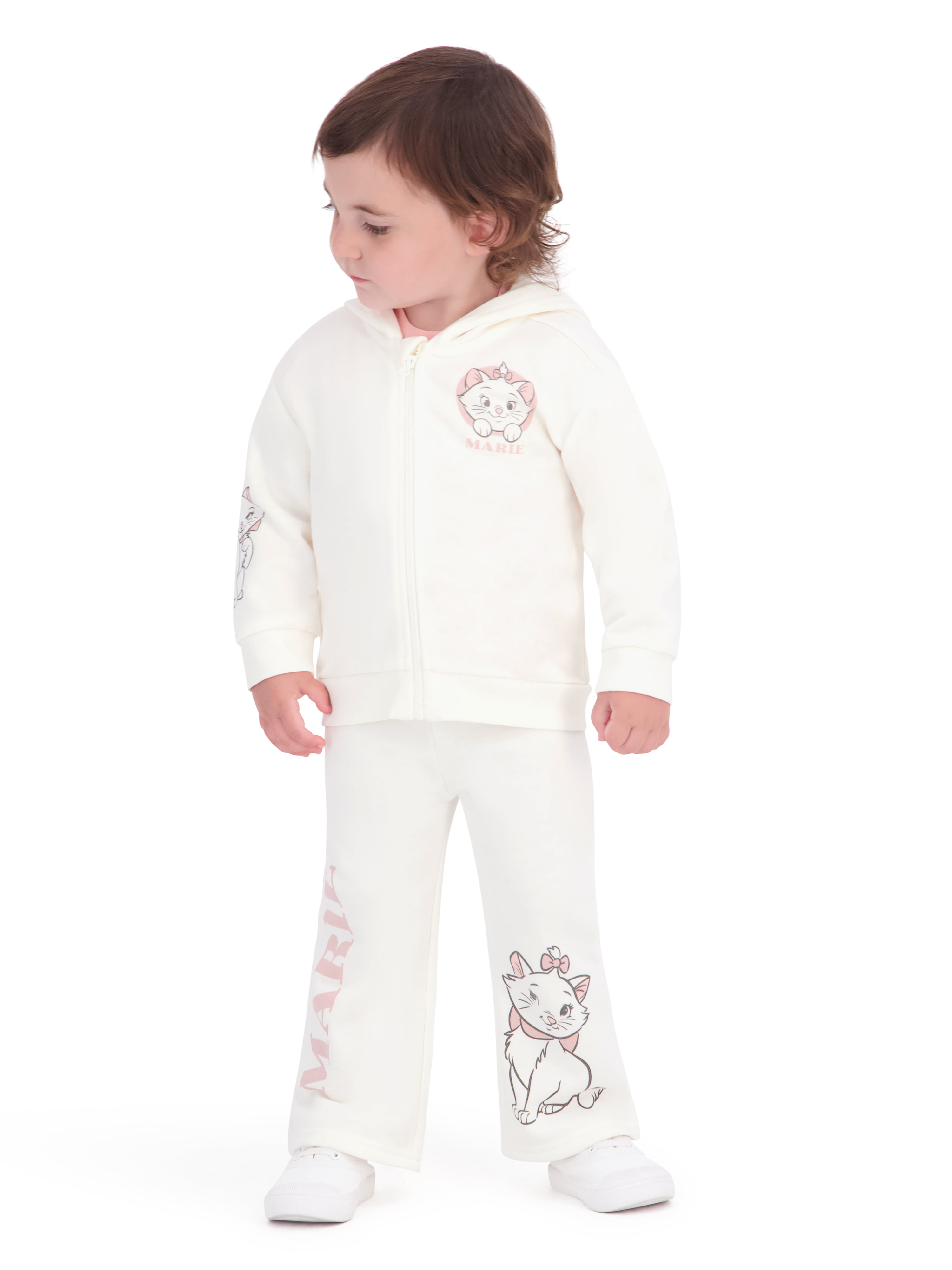 Marie The Aristocat Baby Girl 3 Piece Fleece Jogger Set, Sizes 0-24 Months