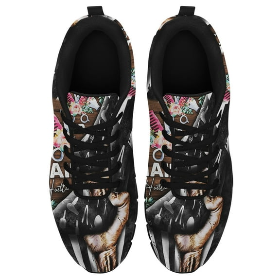 Hair Hustler Hairstylist Running Shoes Sneakers Mesh Black Size 3.5