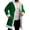 Dark Green, variant on Santa Coat Men Casual Christmas Cardigan Unisex Open Front Hoodies No Zip Cozy Winter Printed Edge Warm Comfortable Outerwear