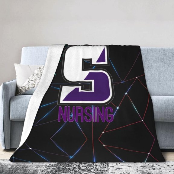 University A of Scranton Logo Fleece Blanket, Very Soft Microfiber Flannel Blanket for Couch Warm and Cozy for All Seasons
