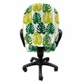 thumbnail image 3 of Tropical Office Chair Slipcover, Monstera Leaves in Gradient Monochrome Tones Exotic Minimal Graphic, Protective Stretch Decorative Fabric Cover, Standard Size, Lime Green and Emerald, by Ambesonne, 3 of 5