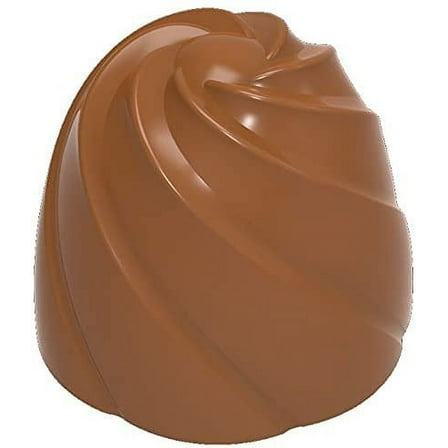 Greyas CM 1303 Clear Polycarbonate Chocolate Mold Candy Mould with 40 Swirl-Dome Cavities, Each 31mm Diameter x 24.4mm High