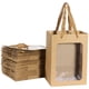 thumbnail image 2 of 50 bolsas de regalo de papel con ventana transparente, bolsas de regalo de papel marrón, bolsas de compras Kraft de 7,1 x 5,1 x 9,8 pulgadas con asas para fiestas de festivales presentes, 2 of 6