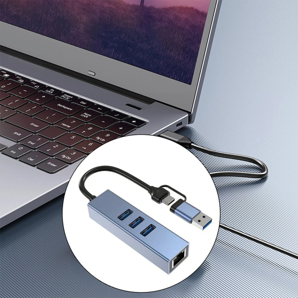 Fast Speed 1000Mbps 100Mbps USB C USB A Gigabit Ethernet Adapter Hubs For Laptops Tablets And Phones