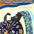 thumbnail image 5 of Pioneer Flower Floral Print Pattern 17" School Backpacks for Teens,Waterproof Oxford Fabric,S-Shape Padded Straps for School,Travel,Hiking,Camping, 5 of 5