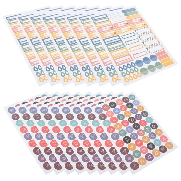 WORGEOUS  16 Sheets Junk Journal Stickers Transparent Motivational Fitness Plan