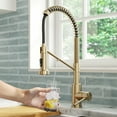thumbnail image 2 of KRAUS Bolden 2-in-1 Commercial Style Pull Down Single Handle Water Filter Kitchen Faucet for Reverse Osmosis or Water Filtration System in Spot-Free Antique Champagne Bronze, 2 of 7