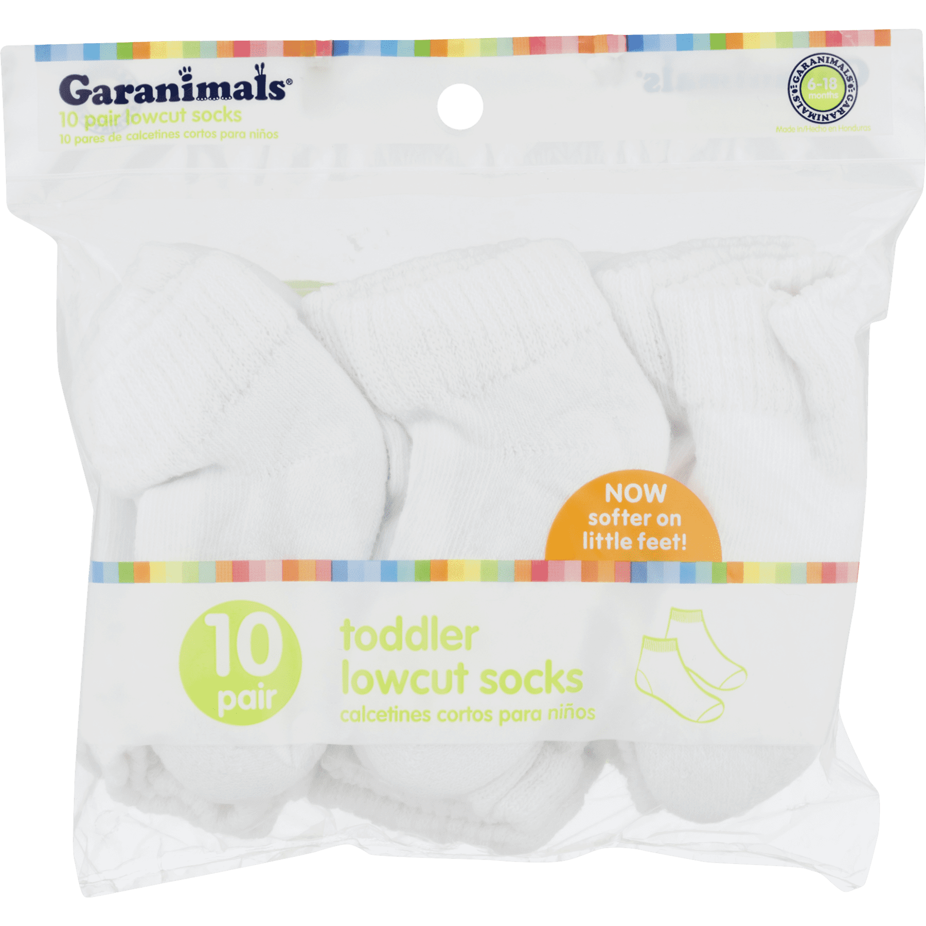 Garanimals Toddler Lowcut Socks 10 Pack