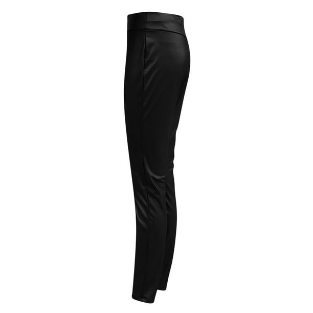 RISSCAN Faux Leather Leggings for Women Tummy Control High Waisted Leather  Pants Butt Lifting Pleather Leggings