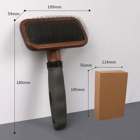 Dog grooming needle comb, bamboo and wood cushion pet comb, fluffy hair comb, specialized cat grooming device, dog comb